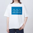 マインドマインのサウナ中毒 SAUNA ADDICTION 鮫 オーバーサイズTシャツ