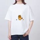 うんちぷりぷり犬/Piaのうんちぷりぷりたぬきのグッズ Oversized T-Shirt