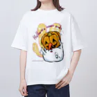 Le souffle blanc@SUZURIのしゅねまんハロウィンコスプレ ジャック・オーランタン オーバーサイズTシャツ