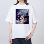 『NG （Niche・Gate）』ニッチゲート-- IN SUZURIの比丘比丘尼密会密漁善図（深夜） Oversized T-Shirt