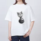 mickopyのツボから飛び出てにゃにゃにゃにゃ〜 オーバーサイズTシャツ