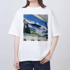 あらかわ銭湯 雲翠泉【三河島】の雲翠泉 富士山 オーバーサイズTシャツ