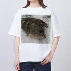 neko2424のアジアの街魚-下唇の出た魚 オーバーサイズTシャツ