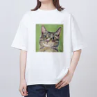 みるきち【ペットイラストアーティスト】の煽りねこ① オーバーサイズTシャツ