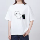 クロシアのやること全力猫ちゃん。 オーバーサイズTシャツ