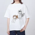 淡水魚のお習字 オーバーサイズTシャツ