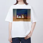 雪之丞ଳ⸒ ⸒の【くらげのくらー】窓際 オーバーサイズTシャツ