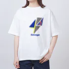 MoffのThunder purple Moff logo トップス オーバーサイズTシャツ