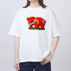 みけにっけ商店のグミベアーとお魚ちゃん Oversized T-Shirt