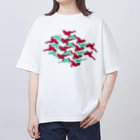 SAKURAMEDERUのティラノサウルスパターンA Oversized T-Shirt