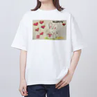 KIYOKA88WONDERLANDのうさぎちゃん。HAPPY オーバーサイズTシャツ