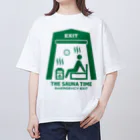 スタンダードTシャツ800円引き！4月29日(月)23時59分まで！！★kg_shopのTHE SAUNA TIME【非常口パロディ】 オーバーサイズTシャツ