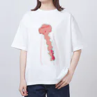 もののけCo.の赤クラゲ オーバーサイズTシャツ