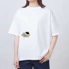 海の仲間たちオフィシャルSTOREのセグロチョウチョウウオ Oversized T-Shirt