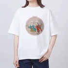 一兎風タウの ー迎春ー双子のうさぎちゃん オーバーサイズTシャツ