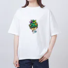 Colorful fam Earthのツリー君 Oversized T-Shirt