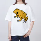 ムンムン&キュピロニウスのアトリエSUZURI店の世界最強のモウドクフキヤガエルさん Oversized T-Shirt