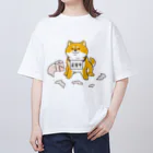 もんとみ | もっちり動物造形作家の反省の色が見えない柴犬 オーバーサイズTシャツ