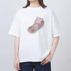 Jackalope Houseのツノアリウサギアジサイモドキウミウシ 桃色ver. オーバーサイズTシャツ