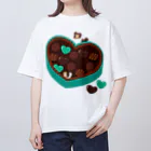 Kotetsu diary(SUZURI店)のシェルティ×チョコ(ミントカラー) Oversized T-Shirt