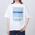 kg_shopのHave a Nice Sauna Day (文字ブルー) Oversized T-Shirt