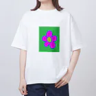 ookayuのゆるっとしたお花 オーバーサイズTシャツ