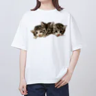 もふもふテレビ公式グッズのもふもふテレビのチャリティーグッズ【Tシャツデザイン2023A】 Oversized T-Shirt