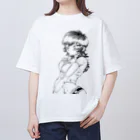 わりかし深夜テンションマーケットのπr2乗ガールとトラくん Oversized T-Shirt