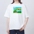 カカトコリバイバルのいぬごや オーバーサイズTシャツ