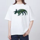 segasworksのTriceratops prorsus(トリケラトプス ・プロルスス)着彩画 Oversized T-Shirt
