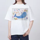 seki_takoyakiのクジラさん オーバーサイズTシャツ