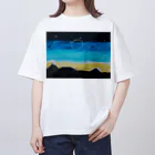 みつまめこshopの山を照らす光 オーバーサイズTシャツ