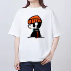 szHzs 'のツリ目さん/オレンジニット帽 Oversized T-Shirt