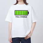 THIS IS NOT DESIGNのフル充電 Oversized T-Shirt