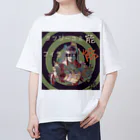 SASALILI 刺燐々の能音楽-能人生(Wabi) オーバーサイズTシャツ