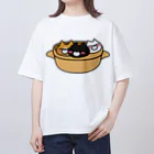 BADCAT GOODS SHOPの鍋ねこトリオ Oversized T-Shirt