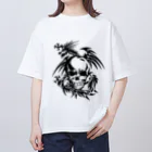 ❣ 𝐩𝐨𝐩 𝐜𝐨𝐥𝐥𝐞𝐜𝐭𝐢𝐨𝐧'𝐬 ❣のドラゴンスカルデザイン オーバーサイズTシャツ