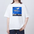 Ruru's worldの01ドット絵　ruruちゃん/三輪車でお散歩　水族館編 オーバーサイズTシャツ