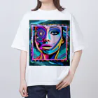 Modern PsychedelicのGALACTIC DIVA#02 Oversized T-Shirt