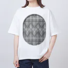 dizzyのzigzag_window_gray オーバーサイズTシャツ