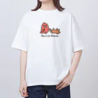 にょろんマートの踊るタコウインナーとカニウインナー オーバーサイズTシャツ