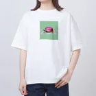 はくのマカロンとカメ。 オーバーサイズTシャツ