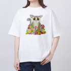 momo♡animsls Storeのショウガラゴ (キャンディ) オーバーサイズTシャツ