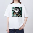 Alacarteの猫仙人のロックンロール🎶 オーバーサイズTシャツ