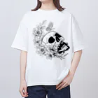 キッチンファラオのドクロフラワー Oversized T-Shirt