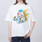 KEITA MIZUTANIのたこ焼きを運ぶドクロ Oversized T-Shirt