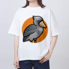 Cody the LovebirdのChubby Bird ハシビロコウ オーバーサイズTシャツ