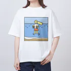 野花の𝙂𝙞𝙧𝙡 𝙞𝙣 𝙩𝙝𝙚 𝙎𝙚𝙖 オーバーサイズTシャツ