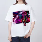 Vibrant Novaのsyber punk girl オーバーサイズTシャツ