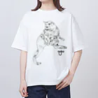 You and me !のnekoねこねこ オーバーサイズTシャツ